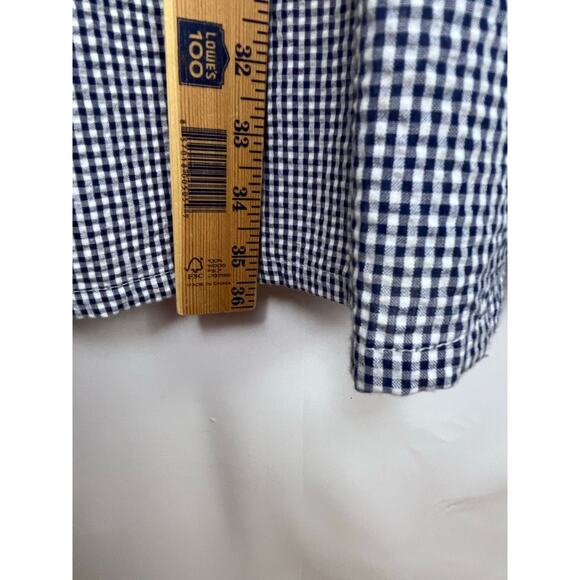 Molly Bracken Women's Large White/Blue Gingham Check Knee Length Summer Dress - Picture 5 of 9